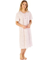 Slenderella Womens Ditsy Print 42" Short Sleeve Jersey Nightdress