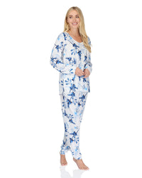La Marquise Womens 'Berry & Blue' Long Sleeve Pyjamas