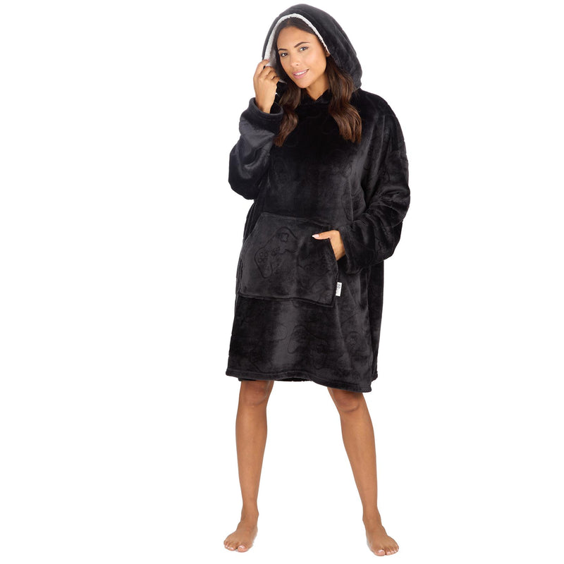 Huggable Mens Embossed Gaming Hoodie