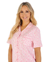 Slenderella Womens Ditsy Floral Tailored Jersey Pyjamas