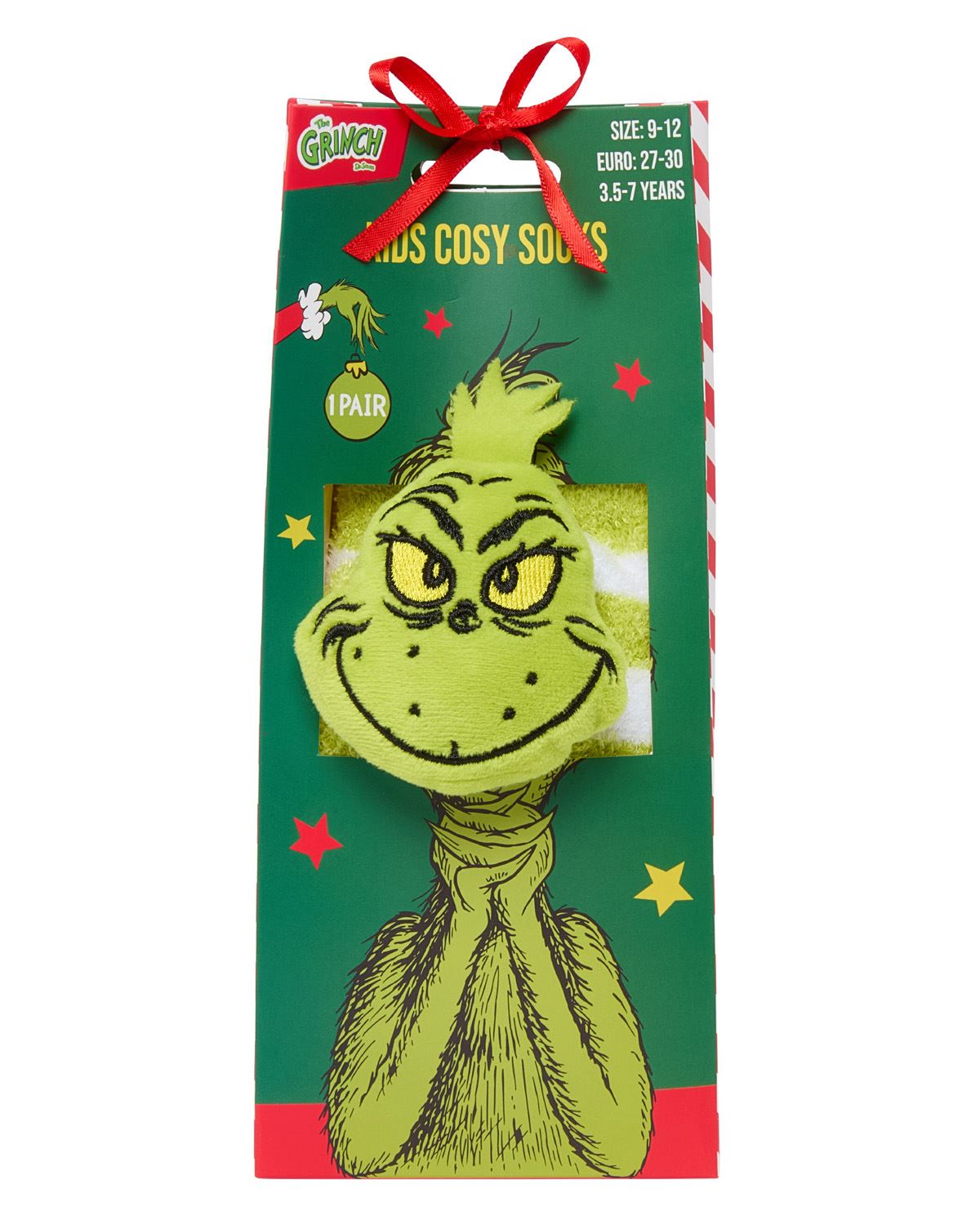 1 Pair Grinch Cosy Socks - Gift Box