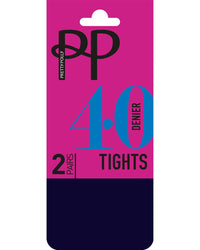 Pretty Polly Womens 2 Pack 40 Denier Tights