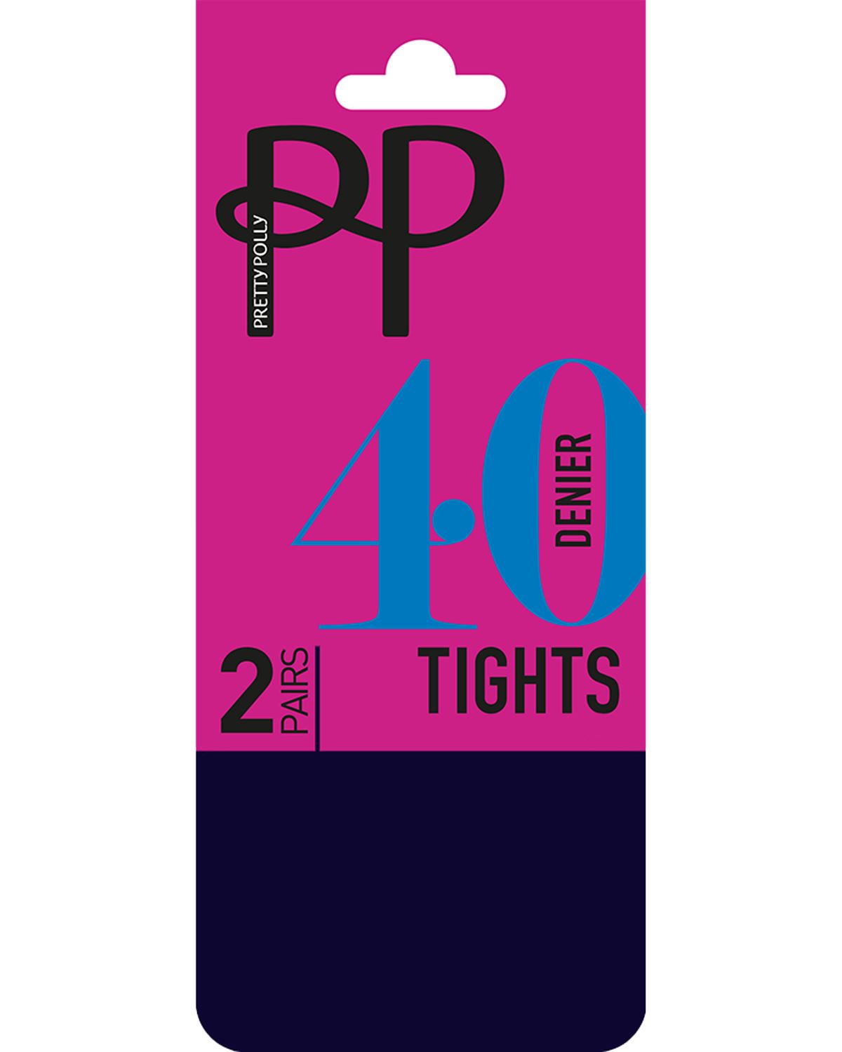 Pretty Polly Womens 2 Pack 40 Denier Tights