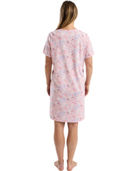 Marlon Womens Autumn Leaf Jersey Knee Length Nightdress