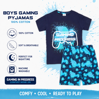 Boys Jersey Gaming Short Pyjamas