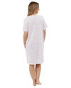 Marlon Womens 36" Sketch Floral Jersey Short Sleeve Nightie