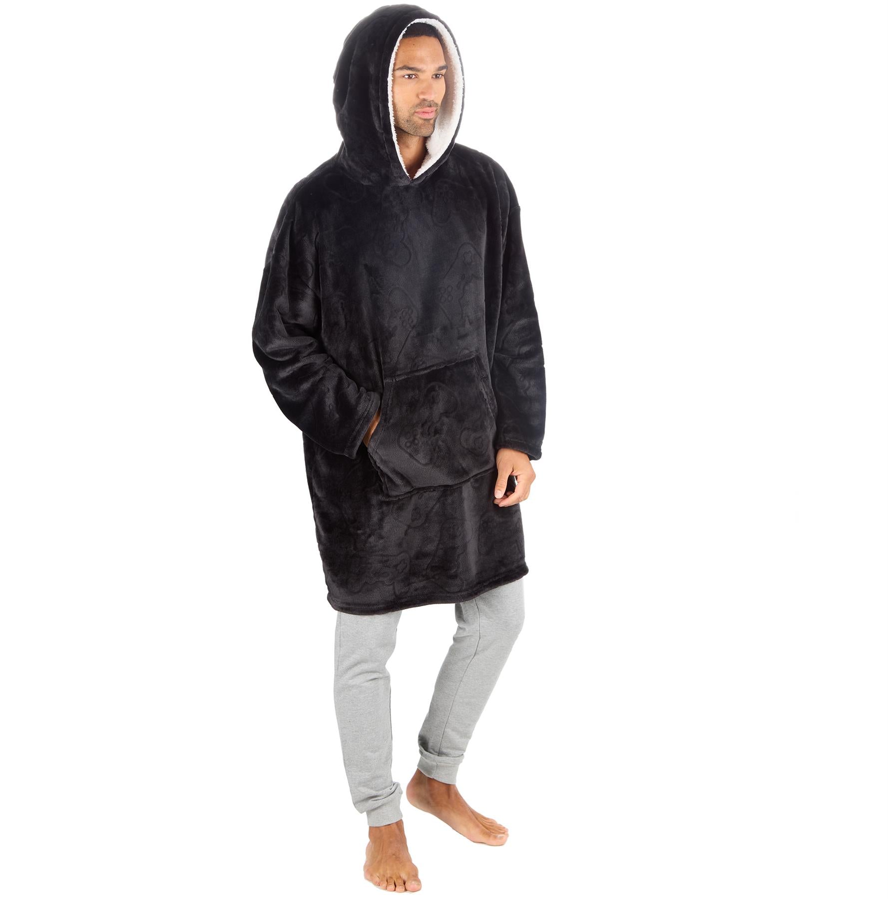 Huggable Mens Embossed Gaming Hoodie