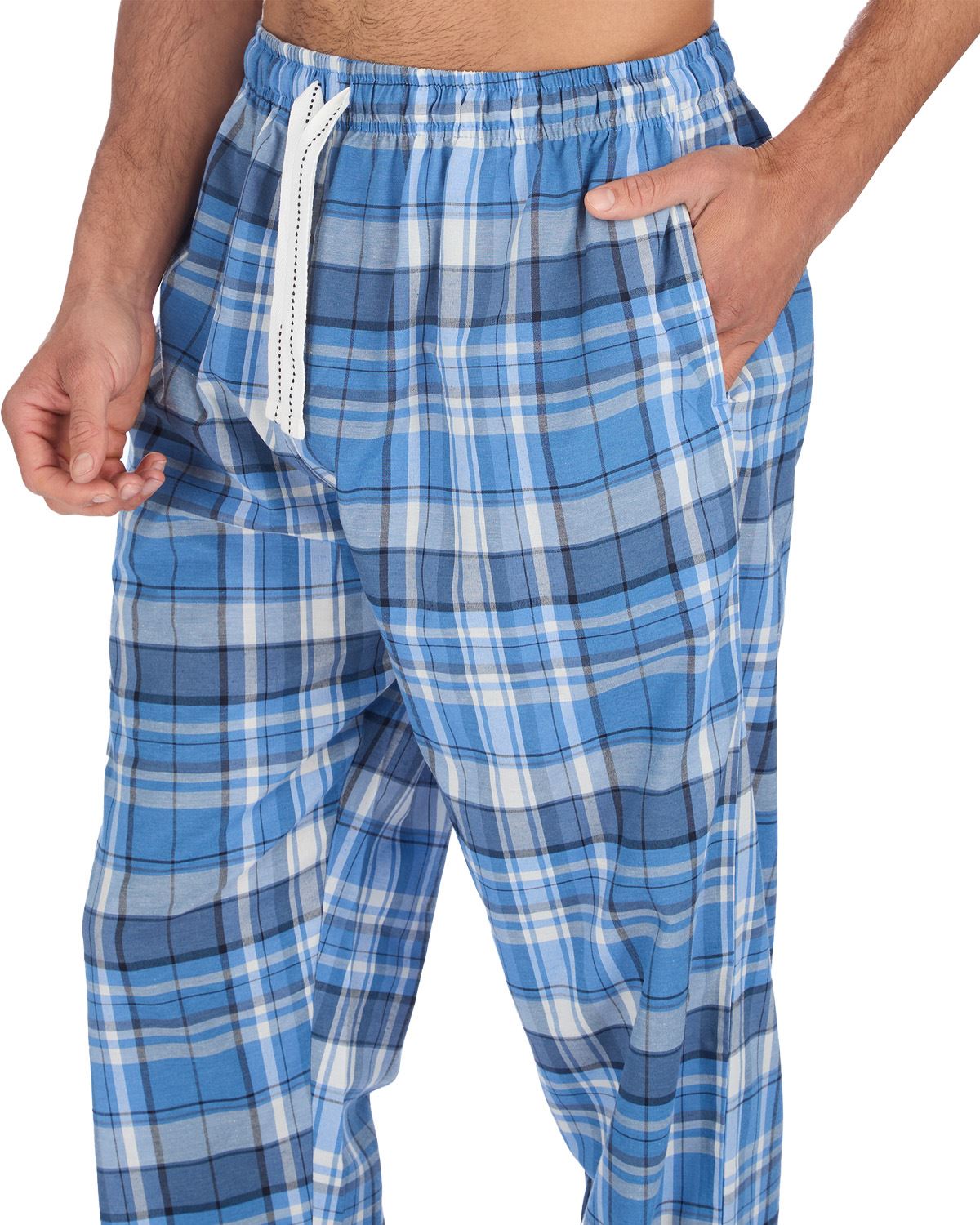 Cargo Bay Mens Woven Check Lounge Pants - 2 Pack