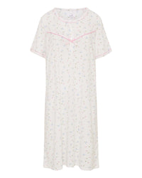 La Marquise Womens Flower Leaf Jersey Short Sleeve Nightie