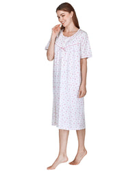 La Marquise Womens 'Rose Print' Short Sleeve Nightie