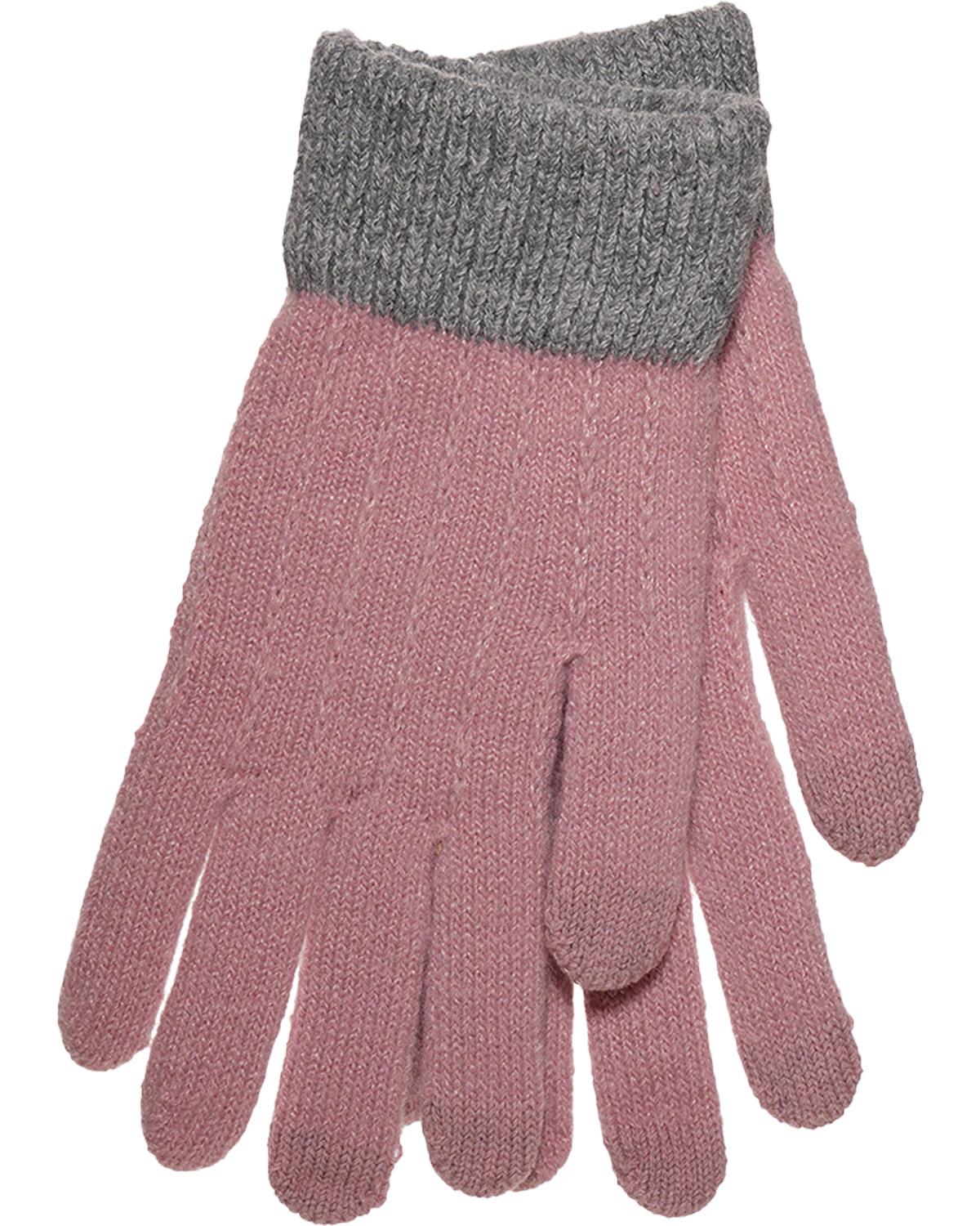 Foxbury Womens Brushed Gloves With Contrast Cuff