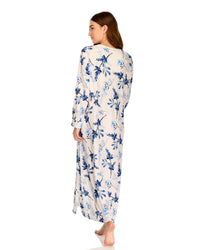 La Marquise Womens 'Berry & Blue' 43" & 50" Long Sleeve Jersey Nightie