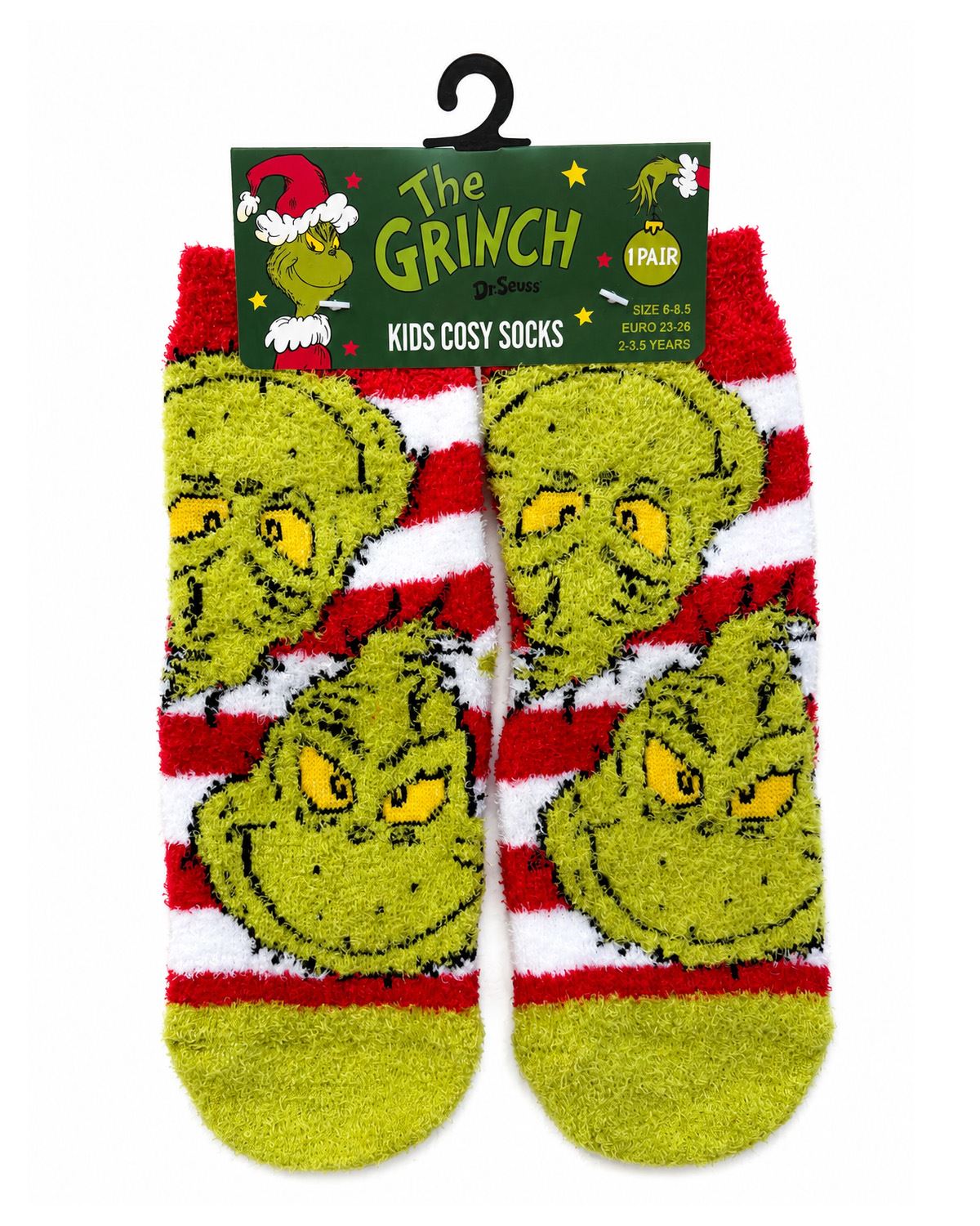 2 Pairs Family Grinch Cosy Socks