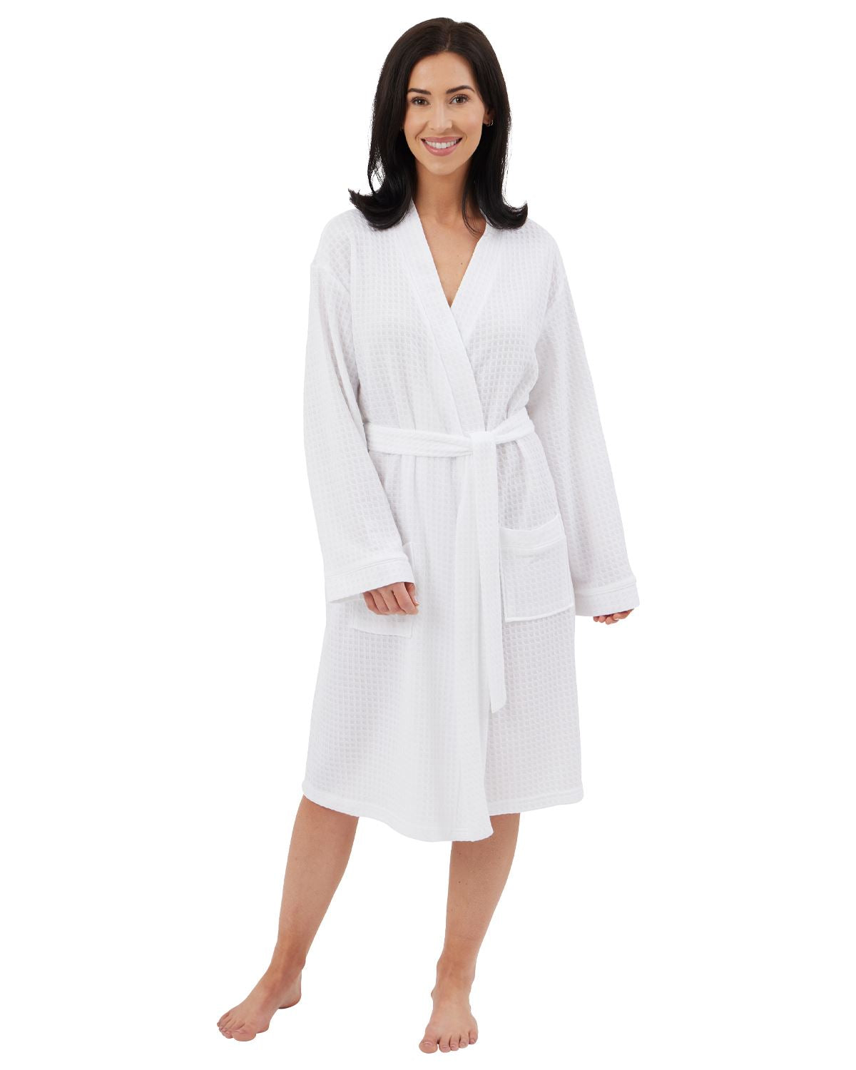 Indigo Sky Womens Waffle Knitted Robe