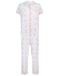 La Marquise Womens 'Moonlit Tulip' Short Sleeve Button Pyjamas