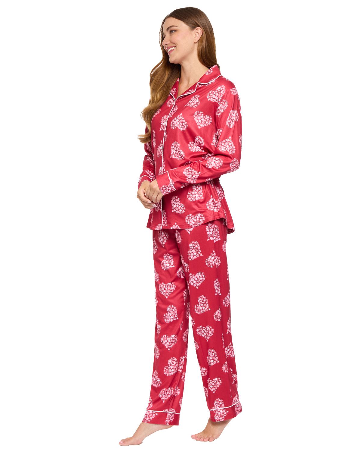 La Marquise Womens 'Cosy Wonders' Button Pyjamas
