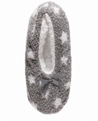Womens Sherpa Lined Footie Slippers