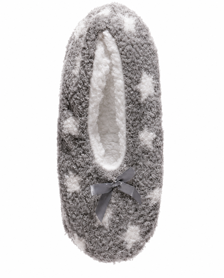 Womens Sherpa Lined Footie Slippers