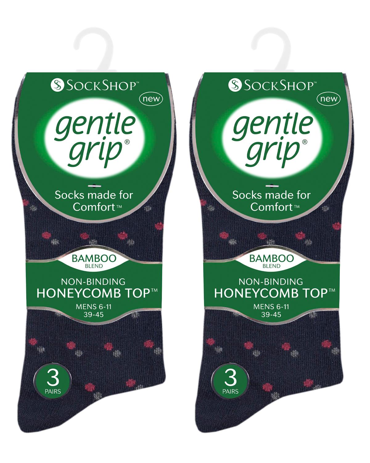 SockShop 6 Pairs Mens Gentle Grip Bamboo Socks