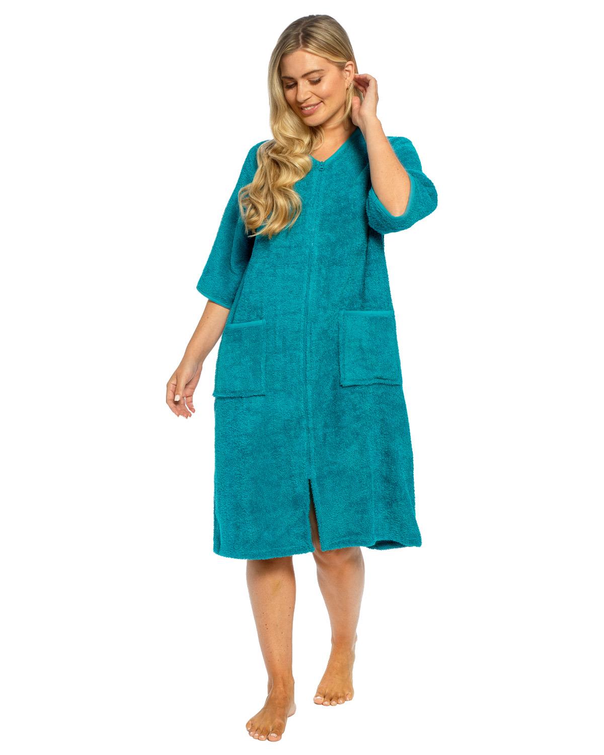 Slumber Hut Womens Zip Up Towelling Dressing Gown