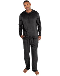 Cargo Bay Mens Ribbed Stripe Fleece Lounge Set