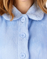 Slenderella Womens Mini Waffle Button Bed Jacket