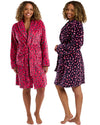 Indigo Sky Womens Bright Animal Fleece Robe