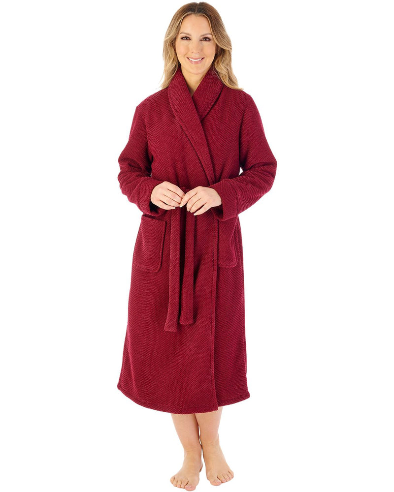 Slenderella Womens Soft Waffle 46" Shawl Collar Wrap