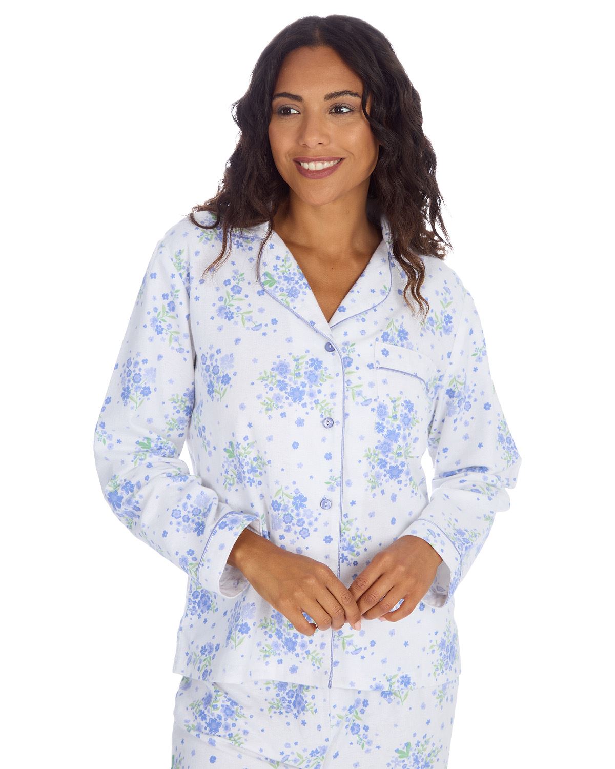 Countess Christie Womens Long Sleeve Floral Cotton Pyjamas