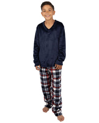 Cargo Bay Boys Polished Fleece Check Pyjamas