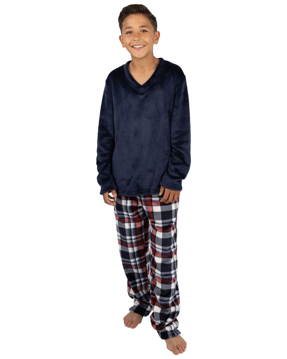 Cargo Bay Boys Polished Fleece Check Pyjamas