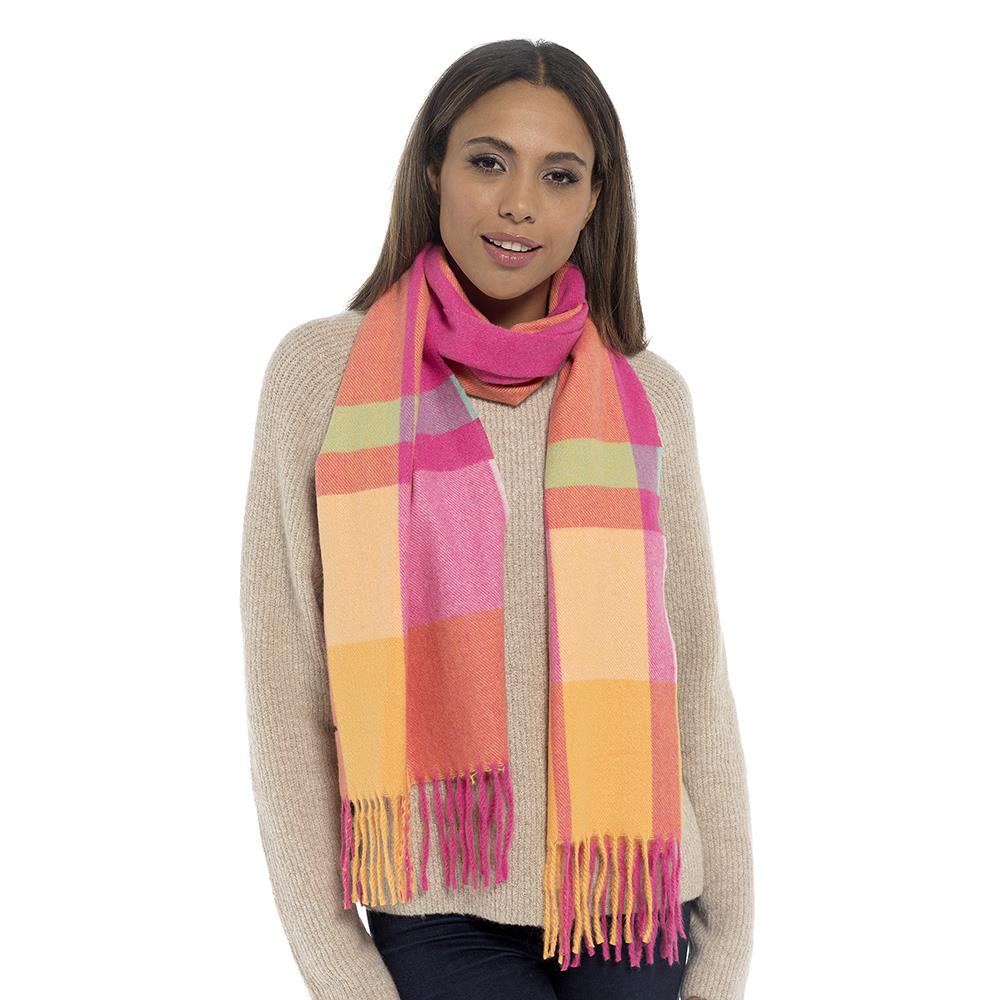 Womens Check Plaid Winter Tartan Scarf