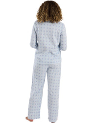 Indigo Sky Ladies Plush Fleece Fleur Geo Pyjamas
