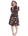 Huggable Kids Christmas Hooded Dressing Gown
