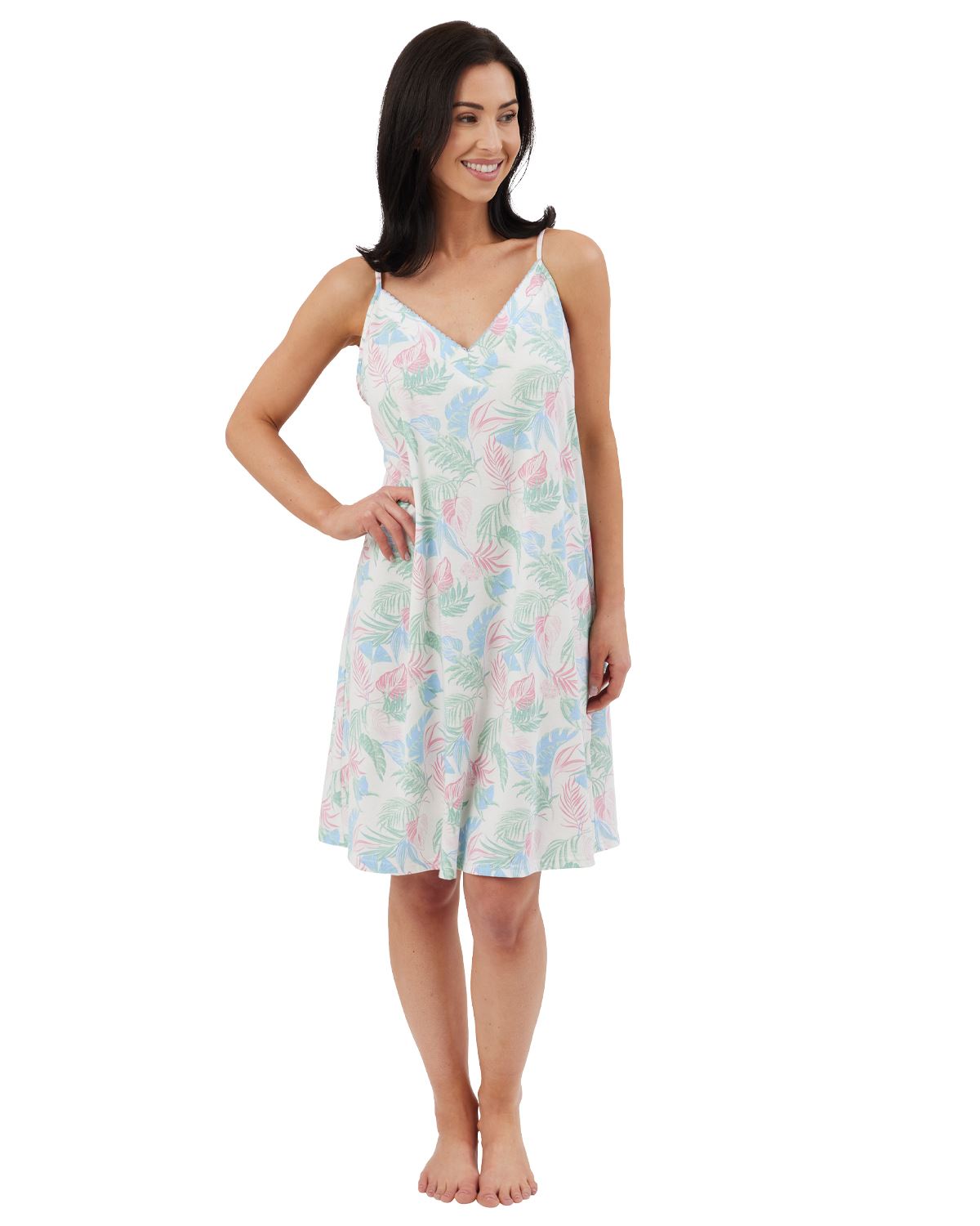 Indigo Sky Womens Tropical 36" Jersey Chemise