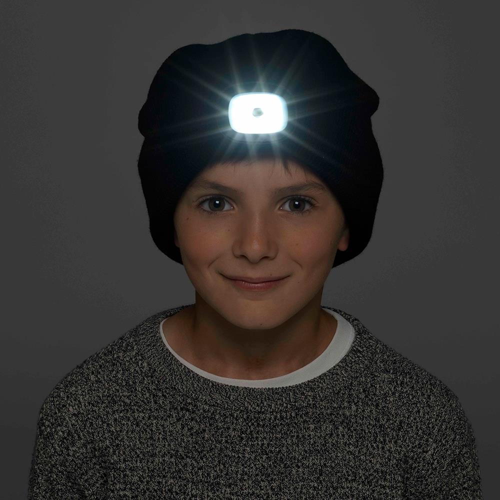 Kids Rechargeable LED Light Knitted Beanie Hat