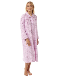 Lady Olga Womens Holly Winceyette Long Sleeve Nightie