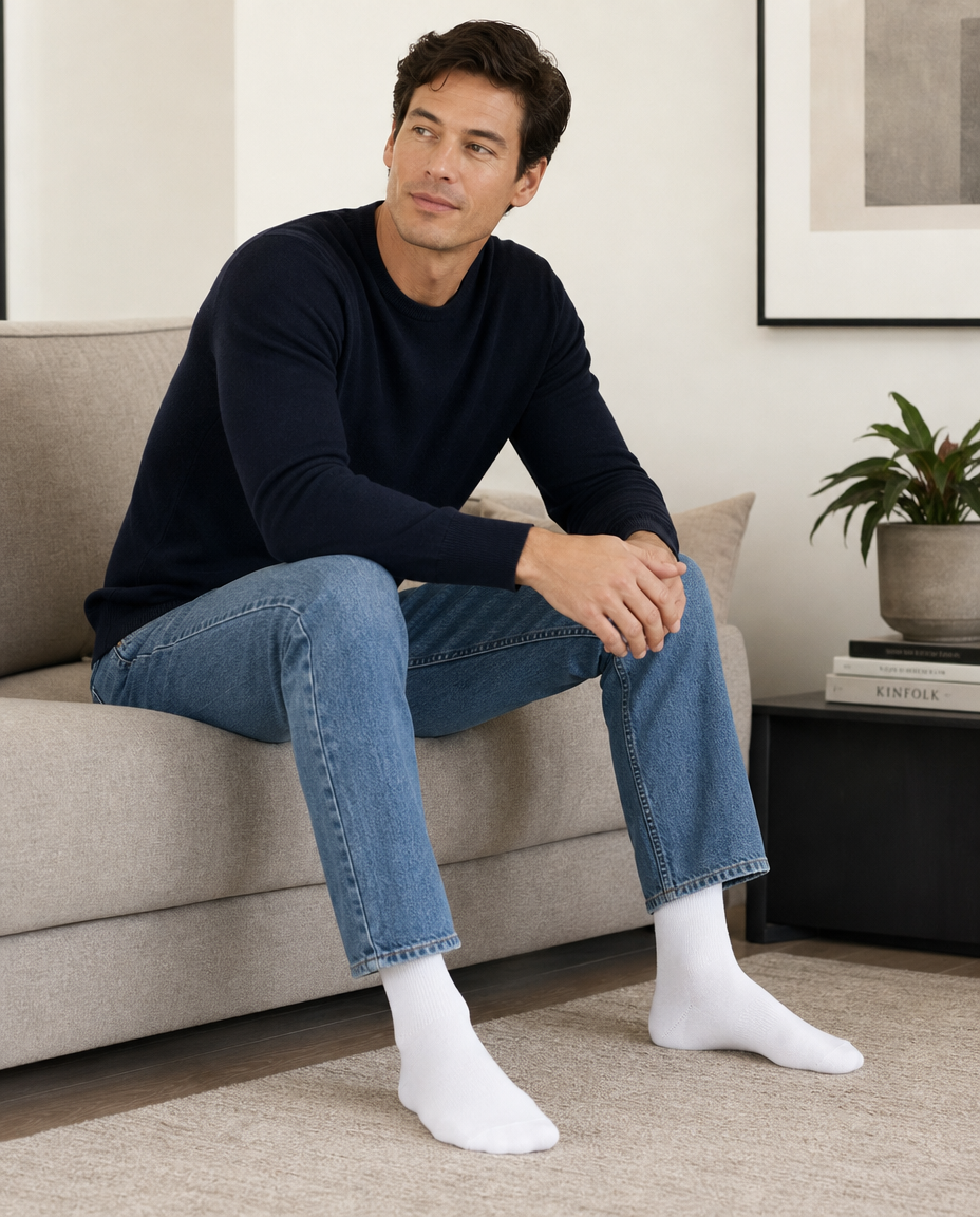 6 Pairs Mens Big Foot Dress Socks