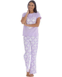 Forever Dreaming Womens Short Sleeve Tee & Long Cotton Pyjamas