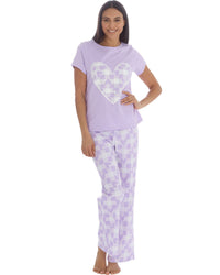Forever Dreaming Womens Short Sleeve Tee & Long Cotton Pyjamas