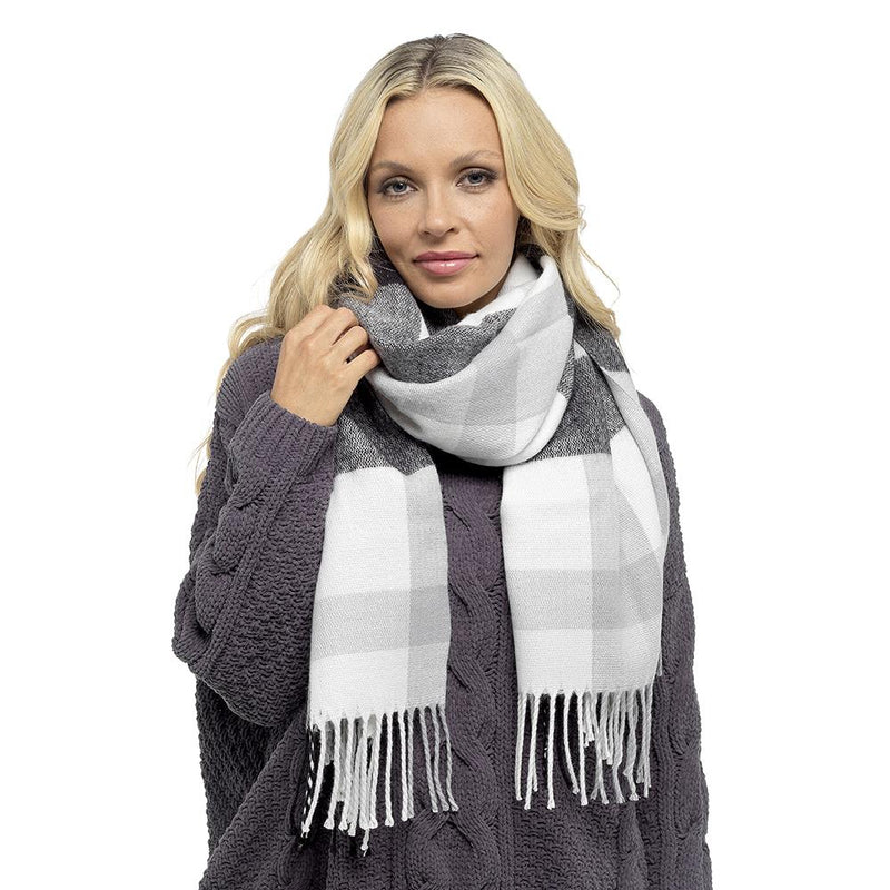 Womens Check Plaid Winter Tartan Scarf