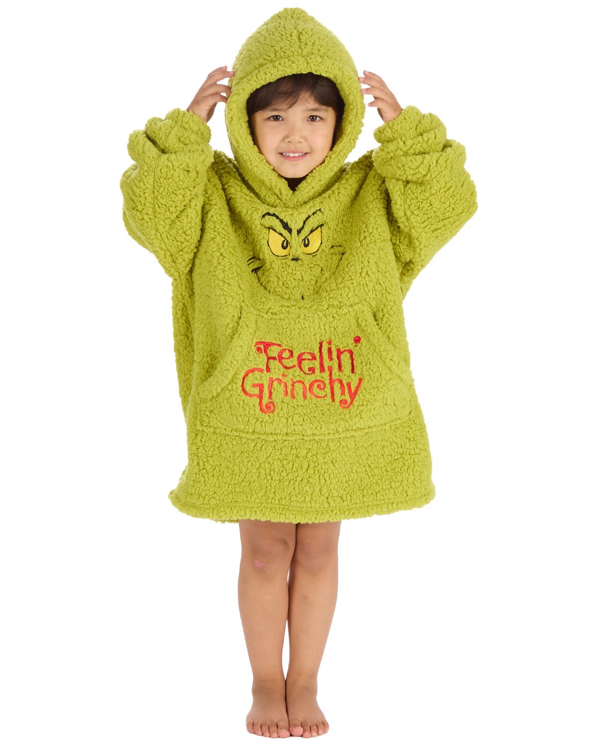 Grinch Matching Family Oversized Fleece Hoodie