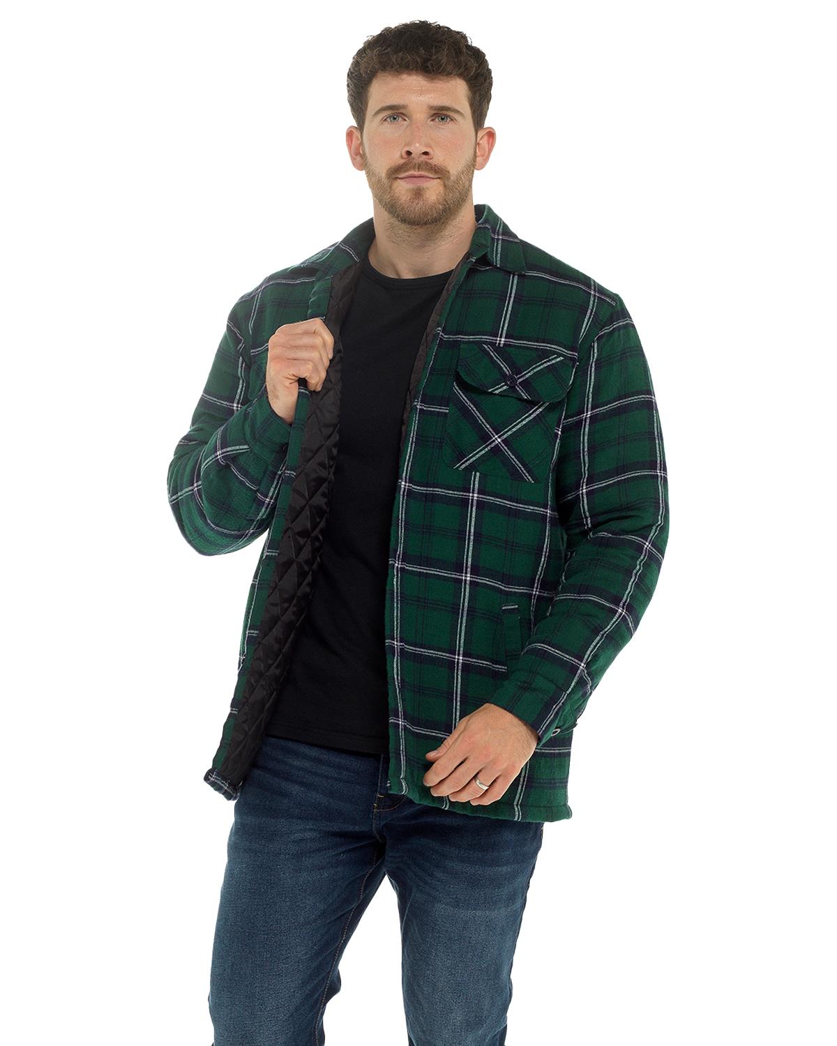 Storm Ridge Mens Quilt Lined Check Jacket
