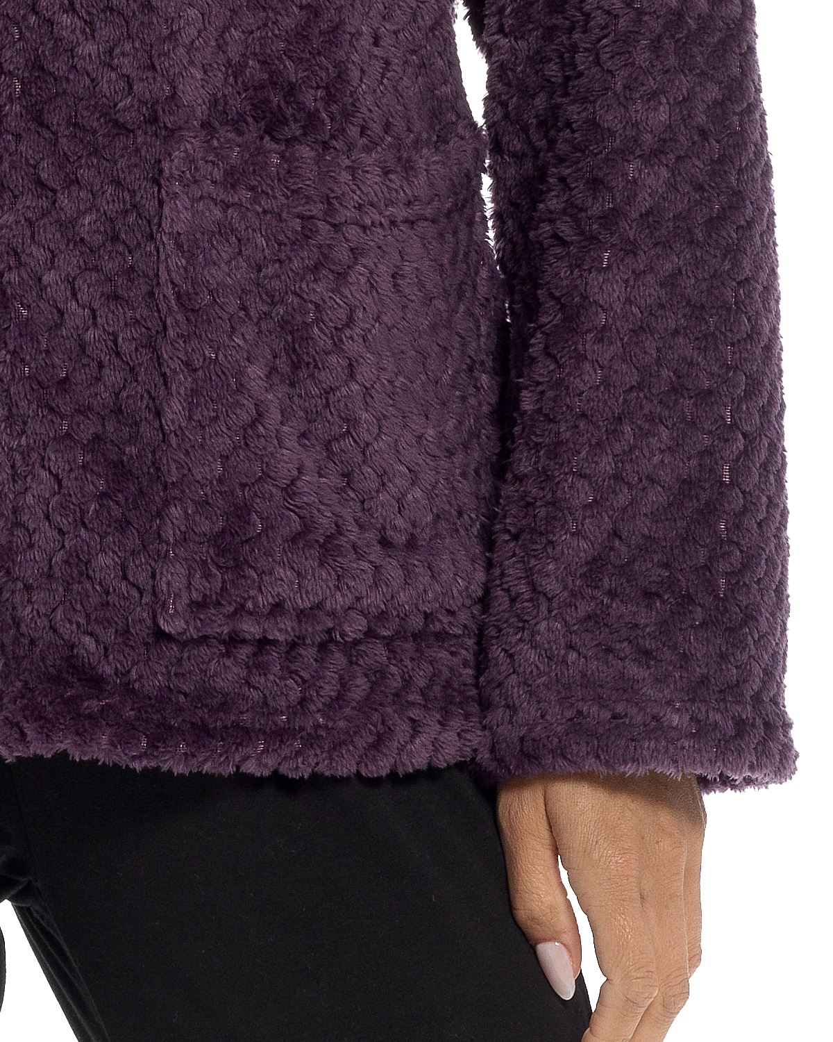 Slumber Hut Womens Waffle Fleece Zip Bed Jacket