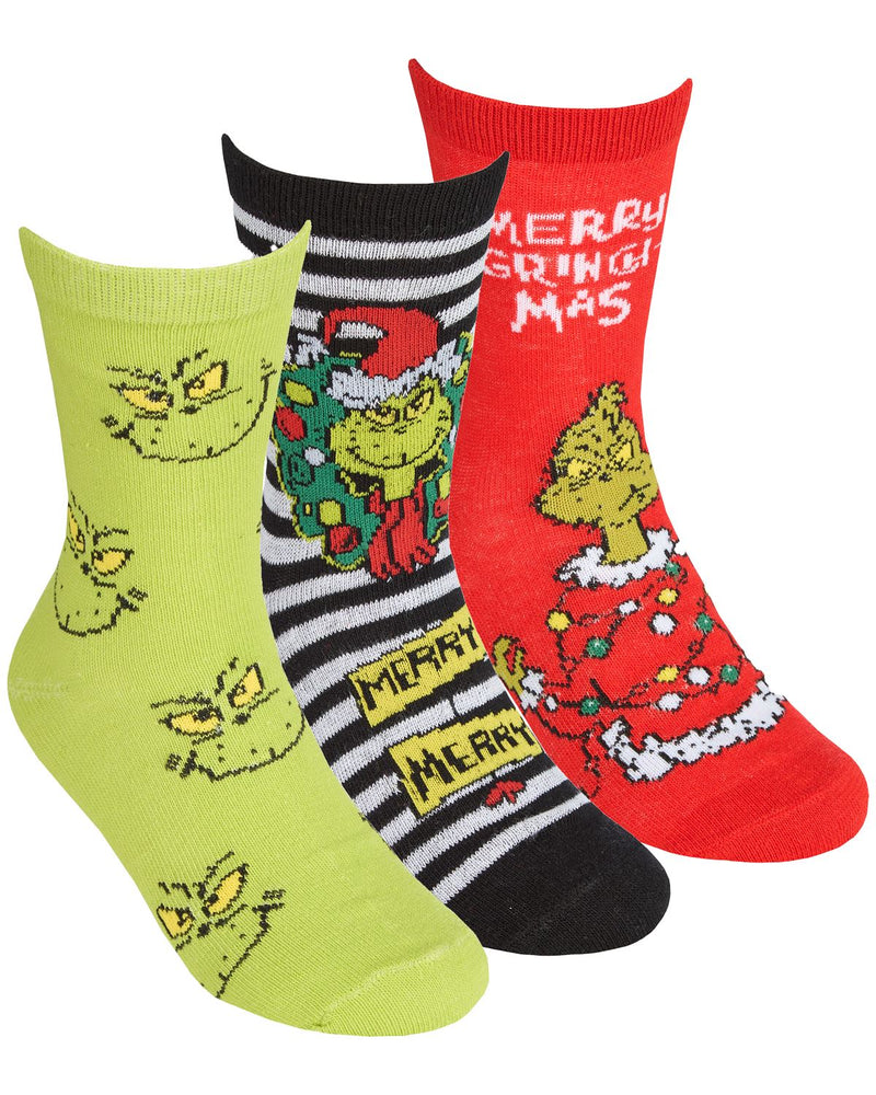 6 Pairs Grinch Christmas Socks