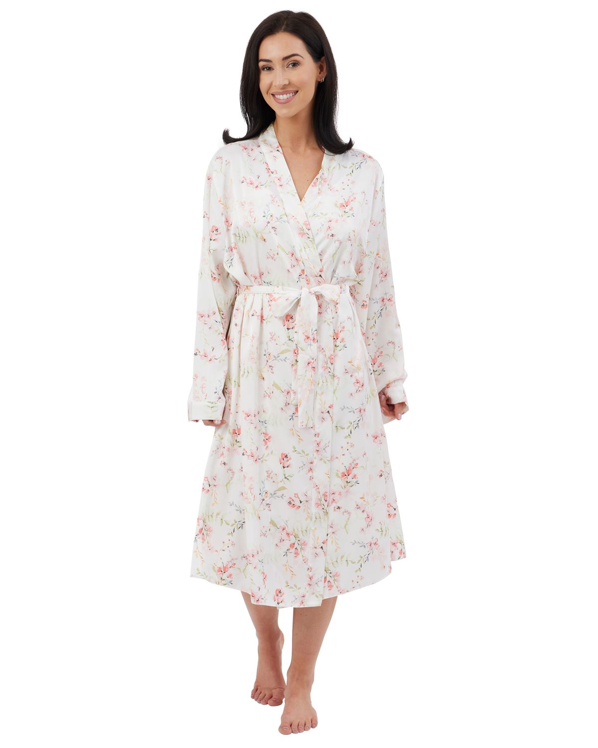 Indigo Sky Womens Watercolour 40" Satin Wrap