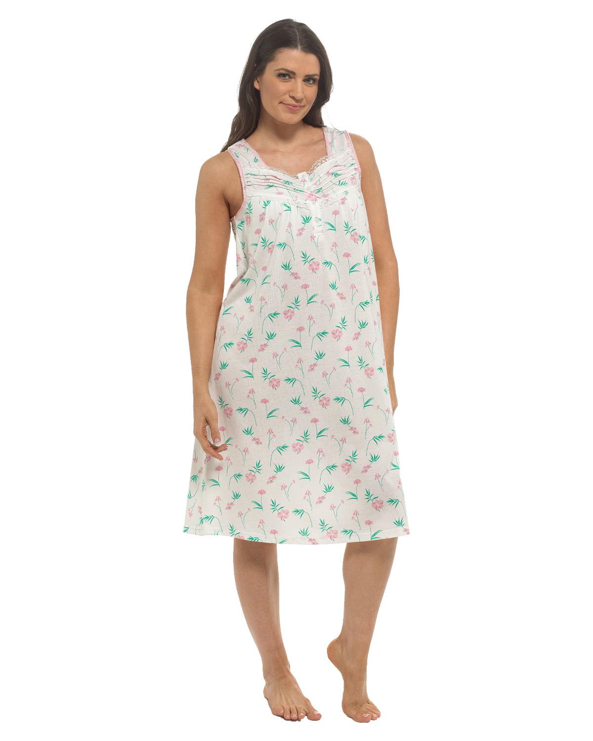 Slumber Hut Womens Sleeveless Floral Nightie