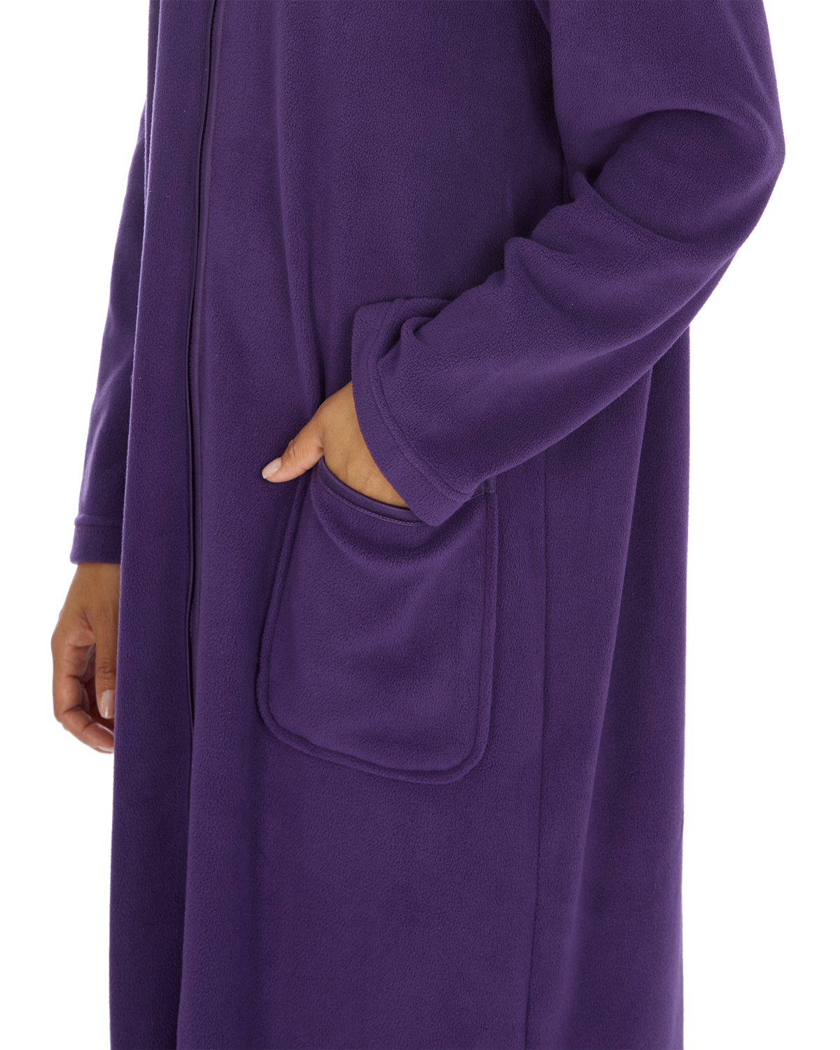 Slumber Hut Womens Zip Fleece Dressing Gown