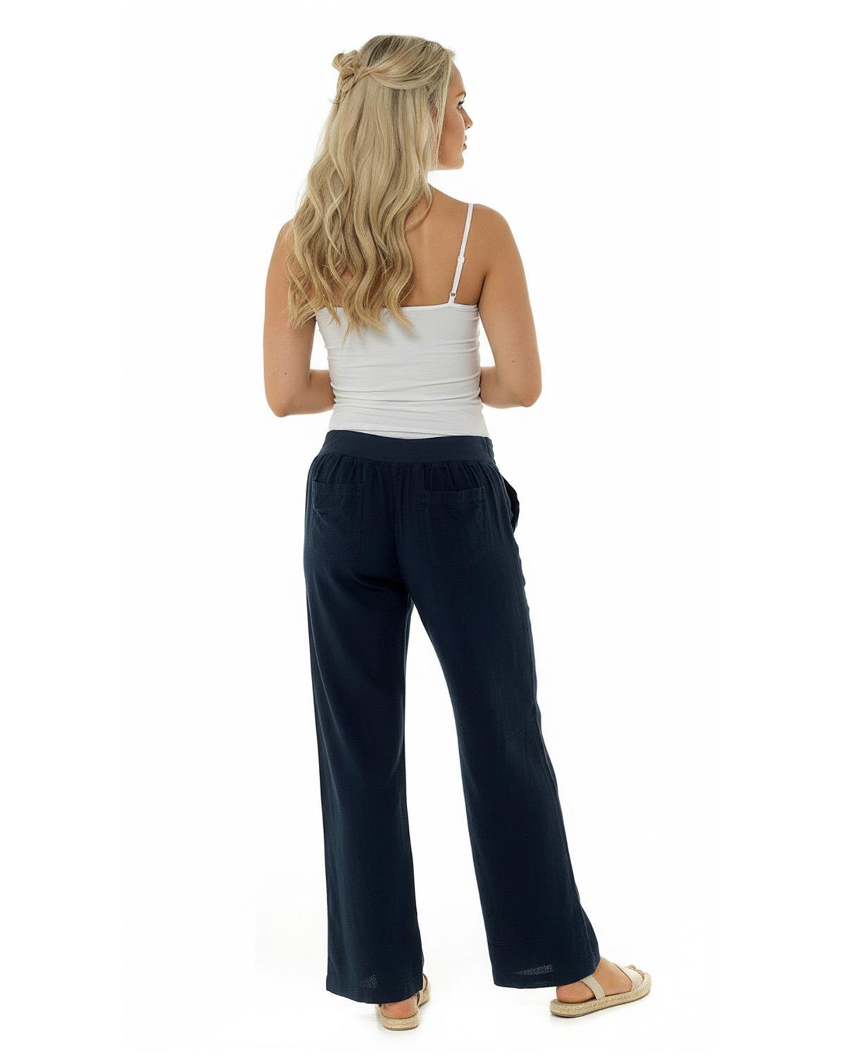 Indigo Roc Womens Linen Trousers