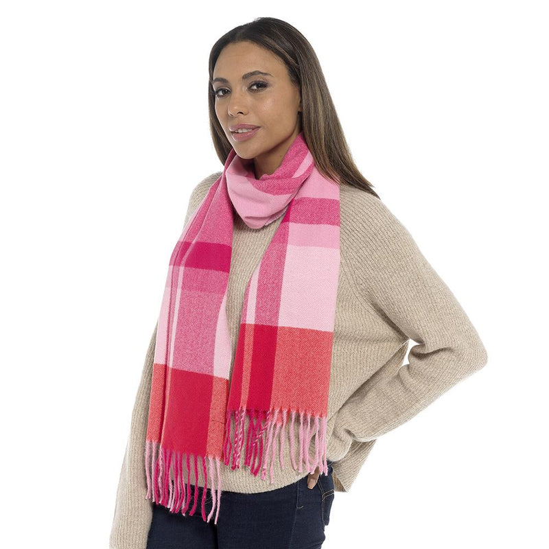 Womens Check Plaid Winter Tartan Scarf